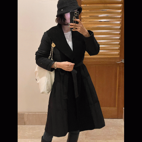 숄카라 구스패딩 코트(2color)(주문후 2주소요)리미샵